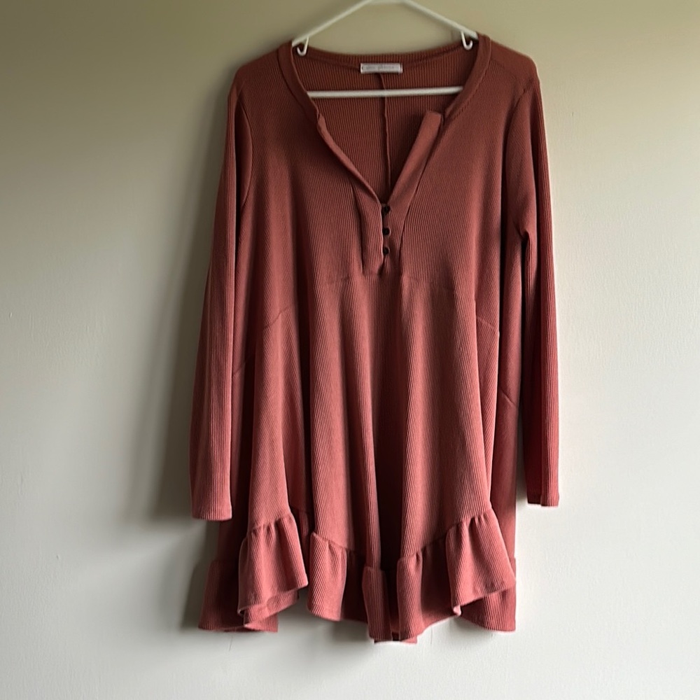 Women's Rust Long Sleeve Top
